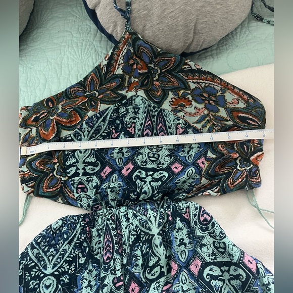 SOLD on FB MarketPlace : Free People Maribelle Navy Blue Print Jumpsuit - Picture 7 of 8
